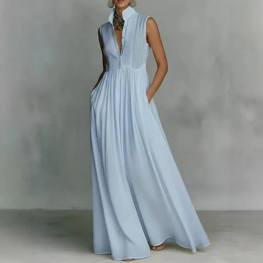 Rowella | Robe Maxi Sans Manches à Volants