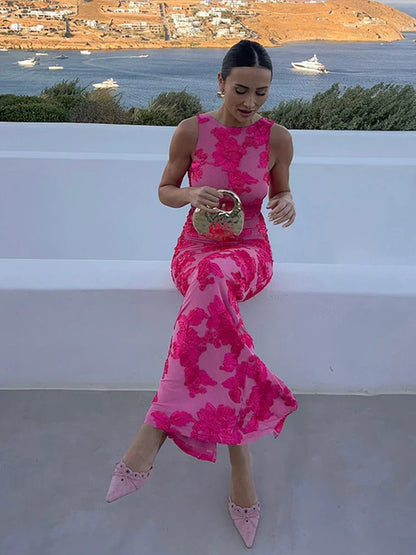 Flora | Robe Longue Florale Sans Manches