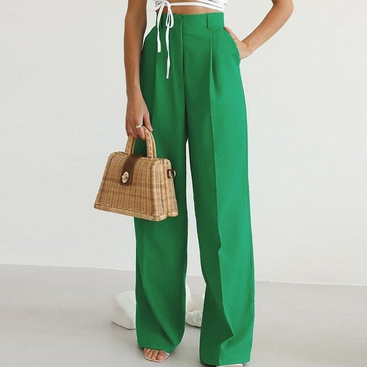 Pernelle | Pantalon Lin Taille Haute Plissé