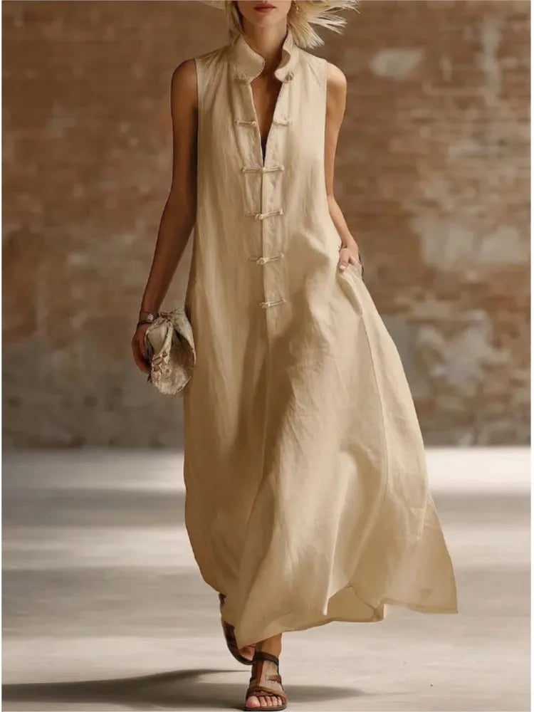 Savina | Robe Longue d’Été Sans Manches