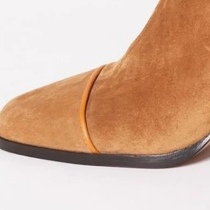 Scarlane | Bottines Bout Carré Talon Bloc