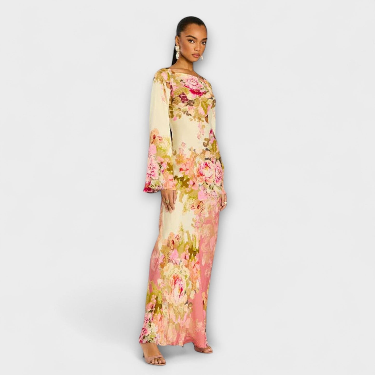Léonore | Robe Longue Bohème Romantique pour Cérémonies