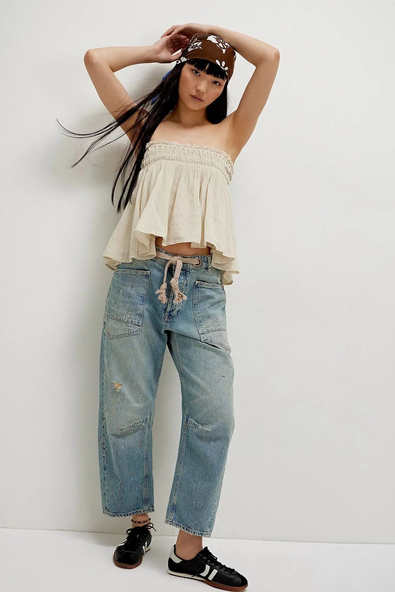 Sloane | Jean Patchwork Coupe Droite