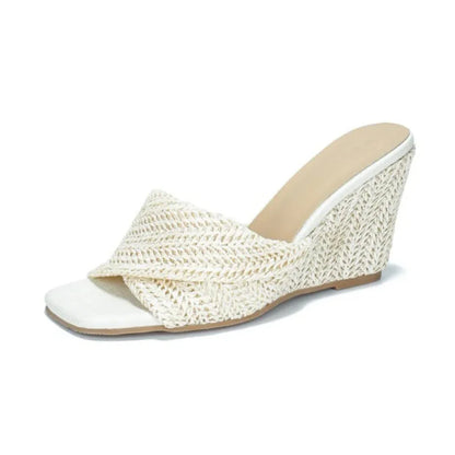 Elvira | Sandales Plateforme Effet Raffia