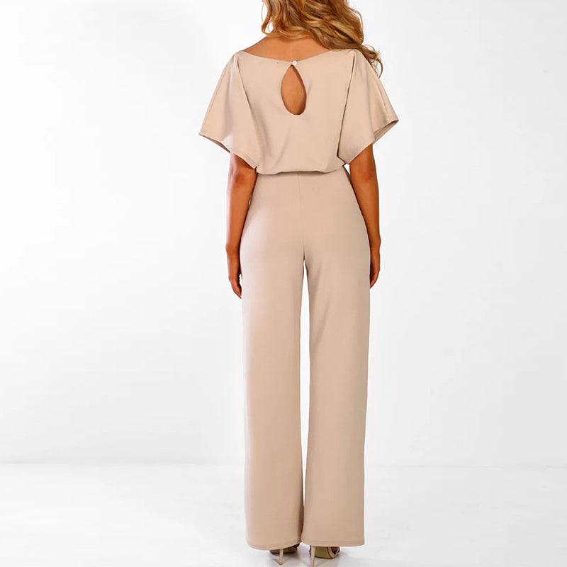 Yvette | Combinaison Jambes Larges Taille Lacée