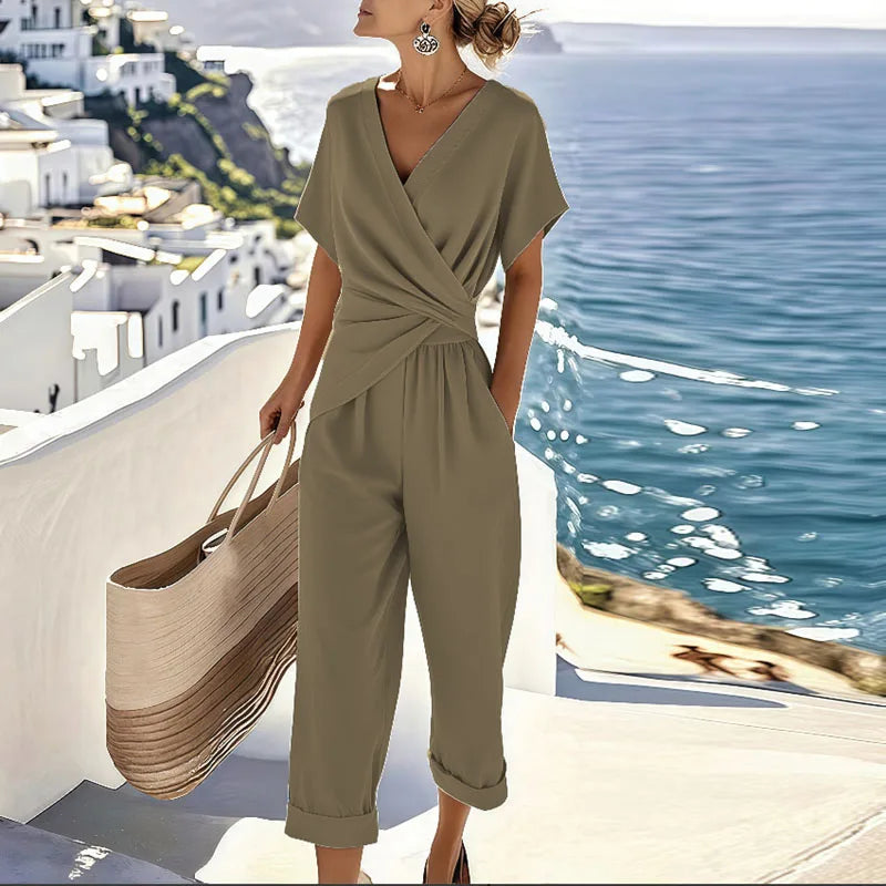 Laure | Ensemble Cache-Cœur Deux Pièces Pantalon