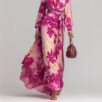 Céleste | Robe Maxi Florale en Chiffon