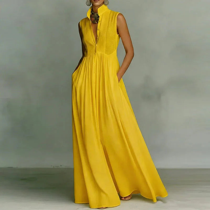 Rowella | Robe Maxi Sans Manches à Volants