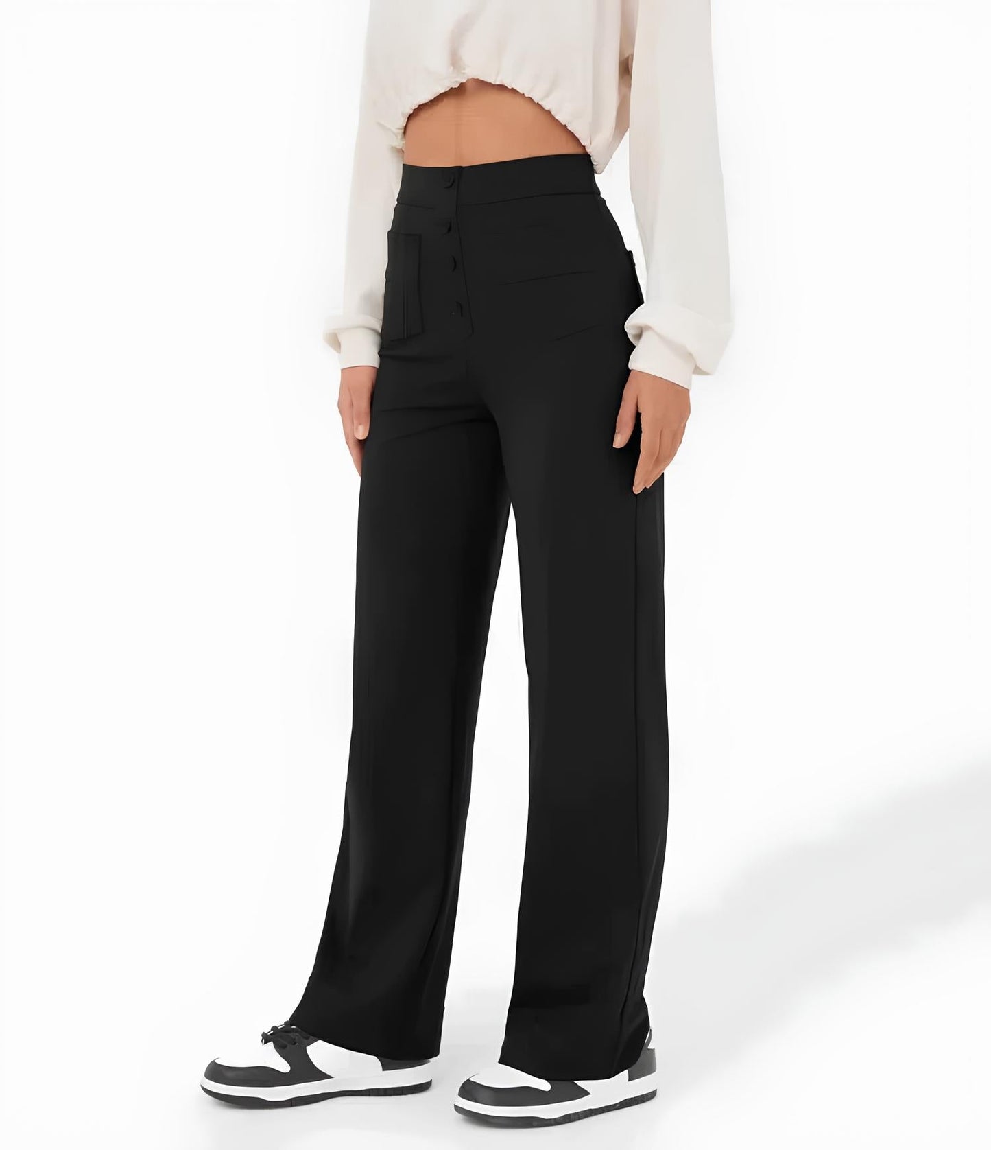 Victoria | Pantalon Extensible Décontracté Taille Haute