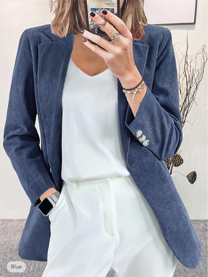 Maëlane | Blazer Velours Côtelé Coupe Tailleur