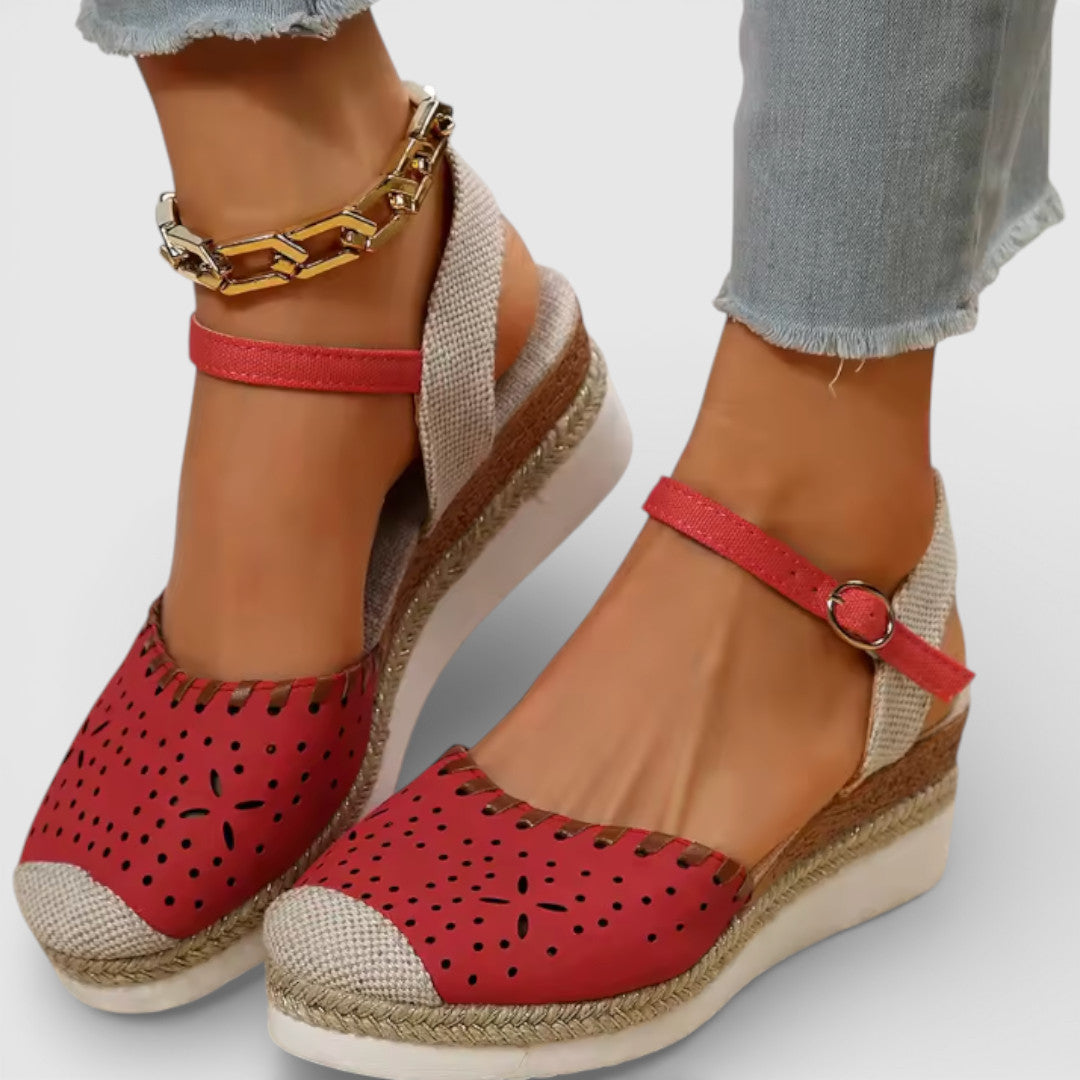 Aurélia | Espadrilles Compensées Perforées