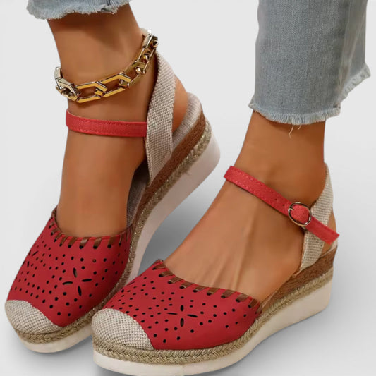 Aurélia | Espadrilles Compensées Perforées