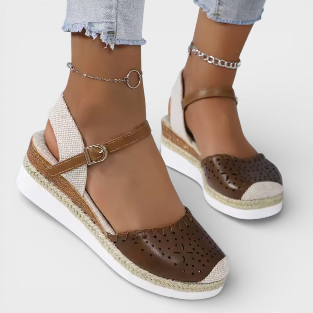 Aurélia | Espadrilles Compensées Perforées