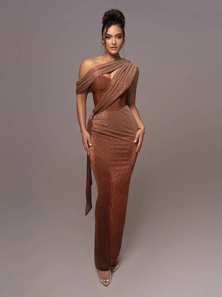 Agathe | Robe Longue de Soirée Drapée