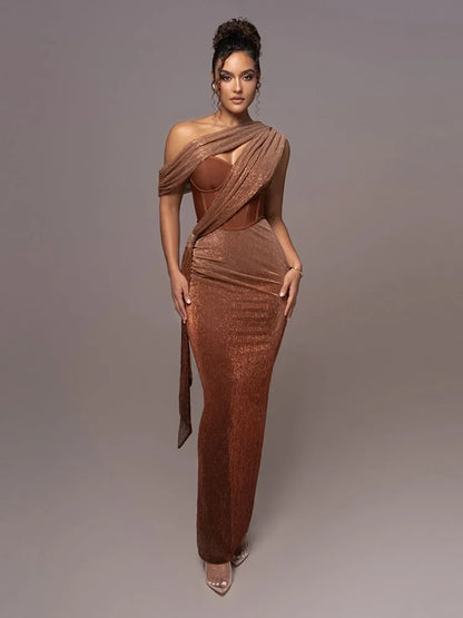 Agathe | Robe Longue de Soirée Drapée