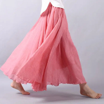 Lunara | Jupe A-Line Fluide Effet Lin