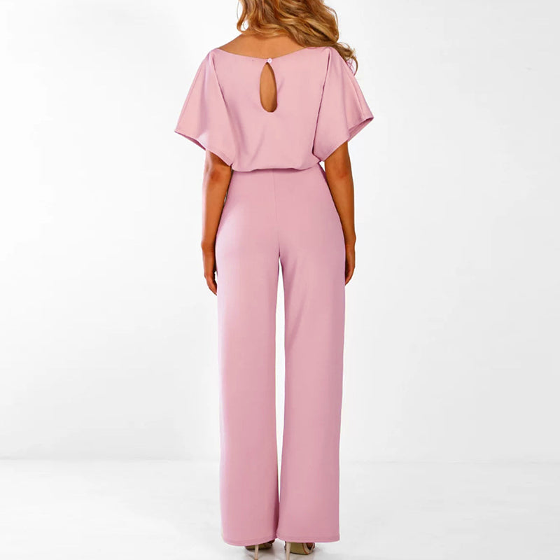 Yvette | Combinaison Jambes Larges Taille Lacée