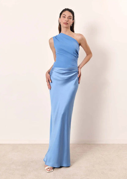 Claudette | Robe Longue Satinée à Fente