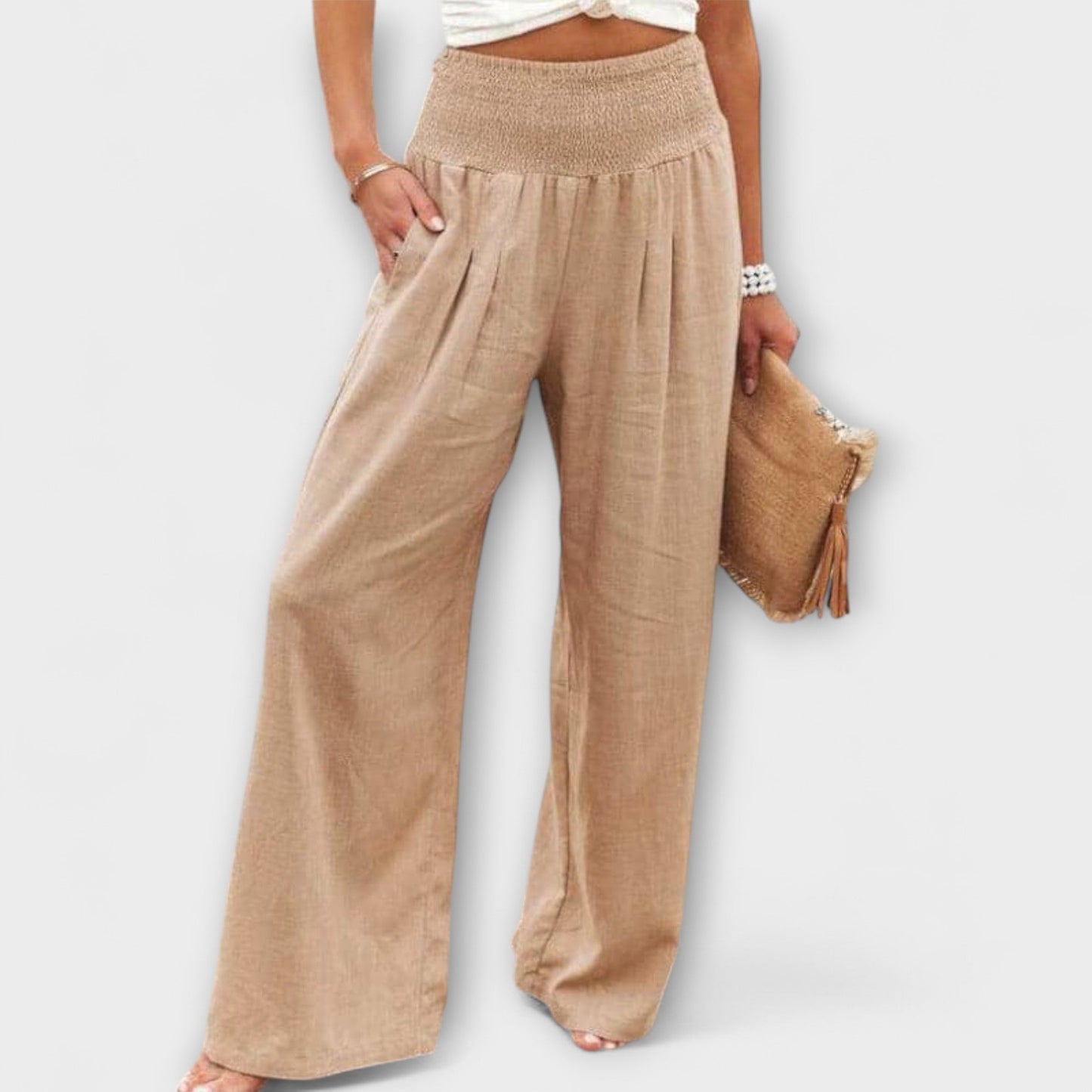 Théa | Pantalon Ample Décontracté Taille Souple