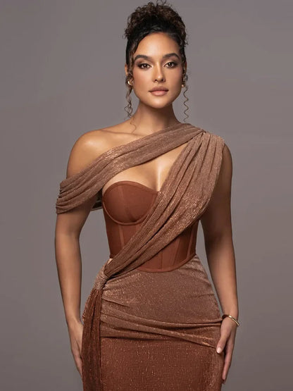 Agathe | Robe Longue de Soirée Drapée