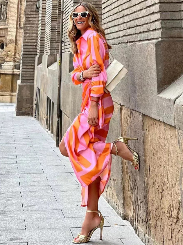 Sidonie | Robe Longue Portefeuille Manches Longues pour Mariage Invitée