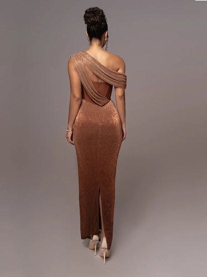 Agathe | Robe Longue de Soirée Drapée