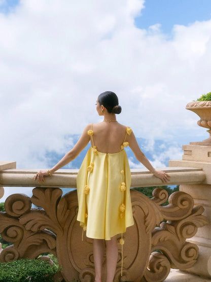 Lillian | Robe Courte Florale Asymétrique
