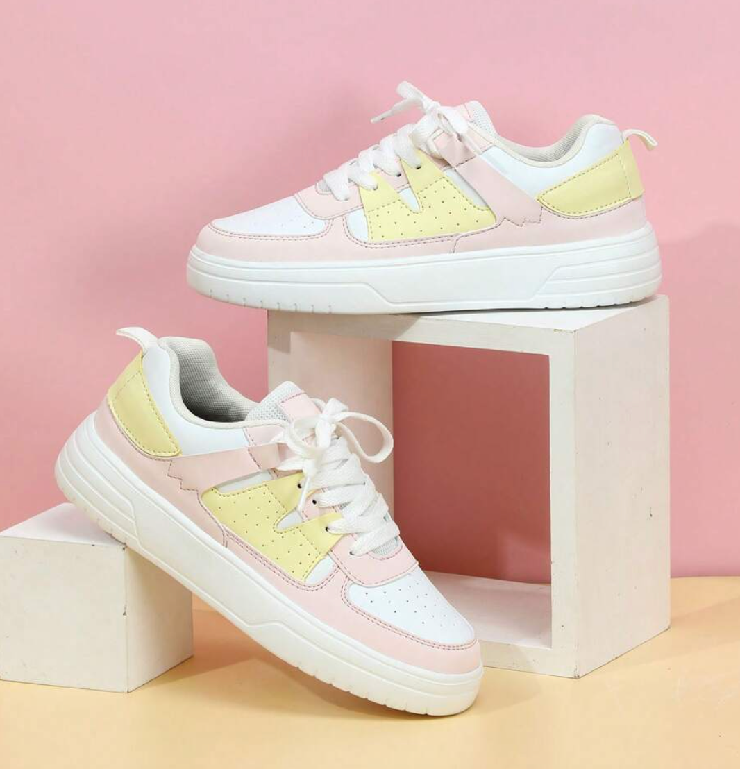 Noémie | Baskets Plateforme Color Block