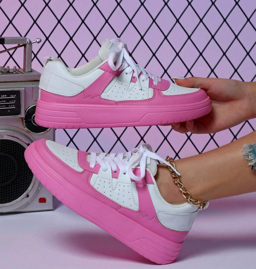 Noémie | Baskets Plateforme Color Block
