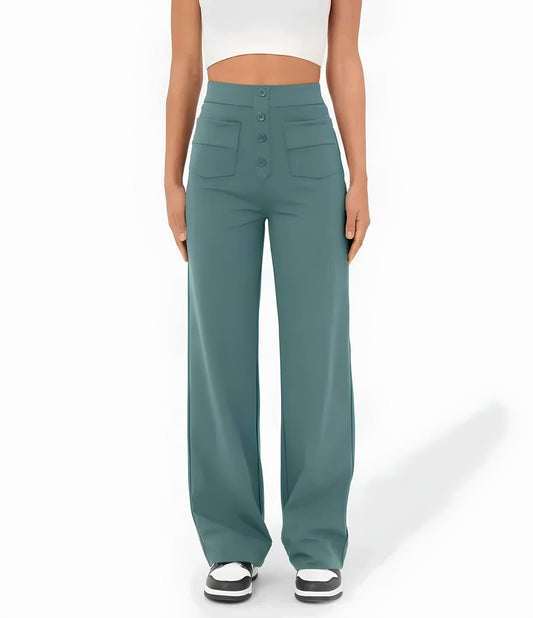 Victoria | Pantalon Extensible Décontracté Taille Haute
