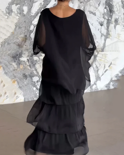 Élodie | Robe Longue Fluide pour Cérémonies