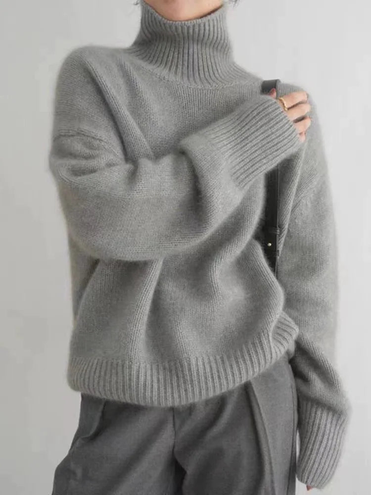 Solveigne | Pull Col Roulé Maille Douce