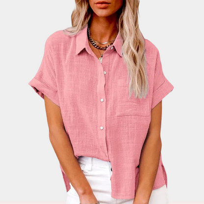 Nicole | Chemise Boutonnée Manches Courtes