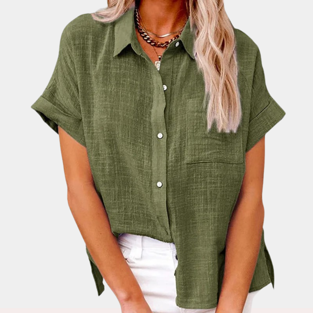 Nicole | Chemise Boutonnée Manches Courtes