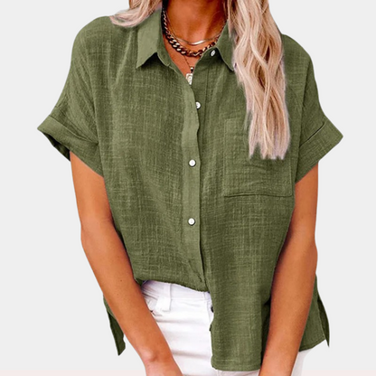 Nicole | Chemise Boutonnée Manches Courtes