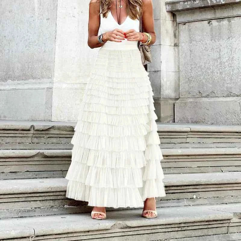 Theresa | Jupe Midi en Tulle Vaporeuse