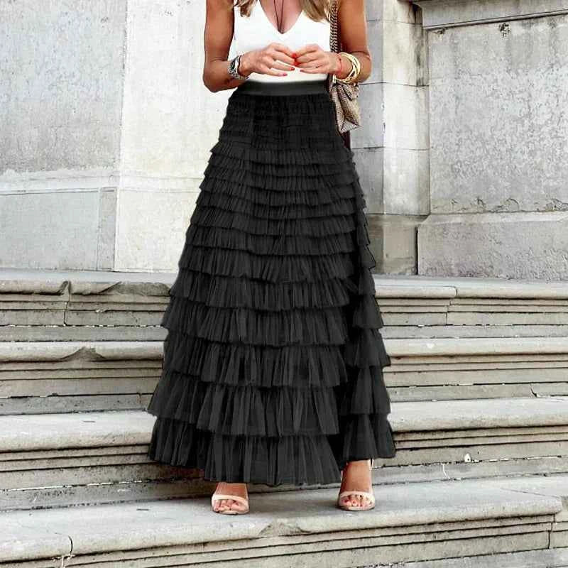 Theresa | Jupe Midi en Tulle Vaporeuse