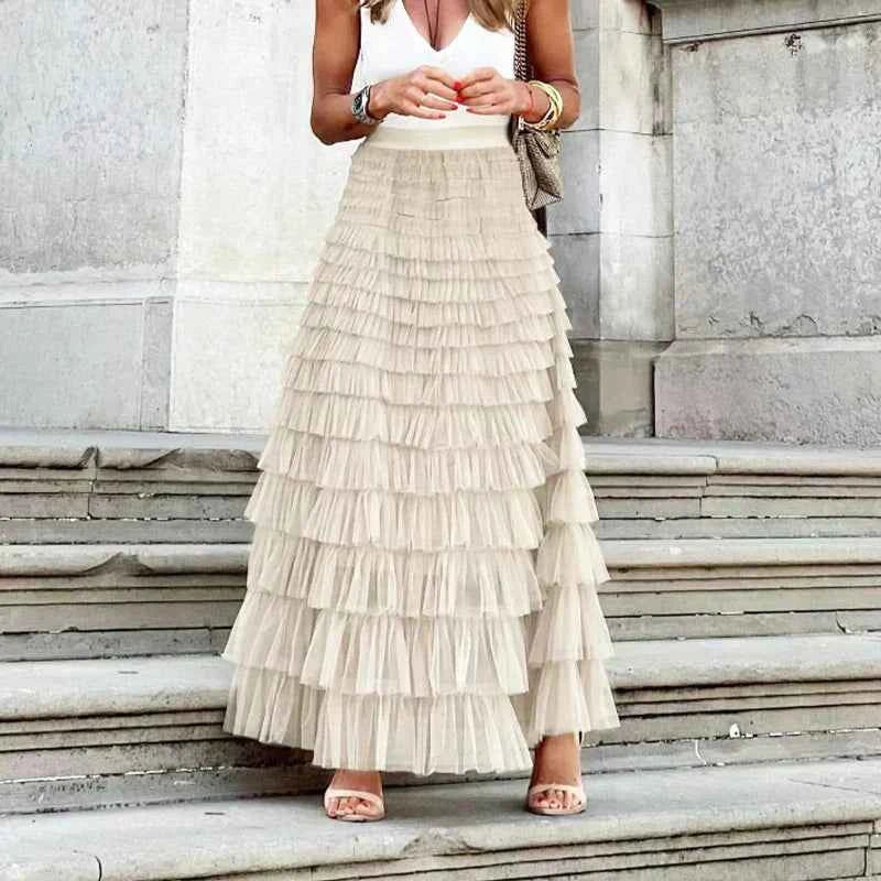 Theresa | Jupe Midi en Tulle Vaporeuse