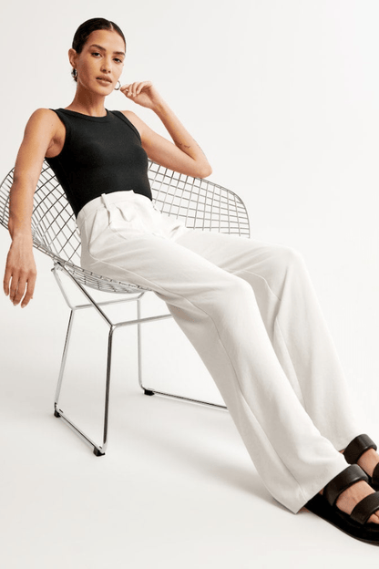 Katell | Pantalon Droit Coupe Épurée