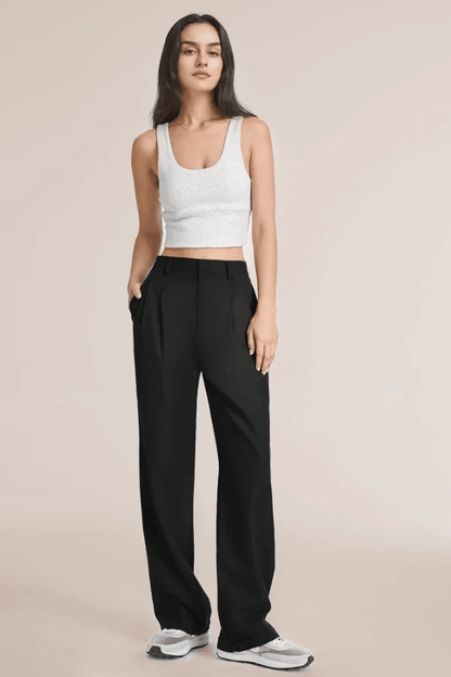Chantal | Pantalon Fluide en Maille à Poches