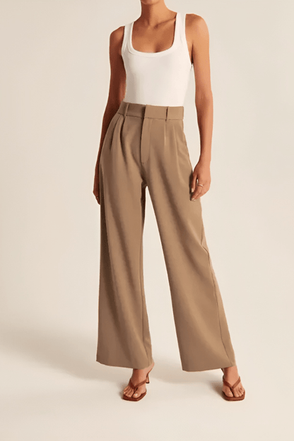 Chantal | Pantalon Fluide en Maille à Poches