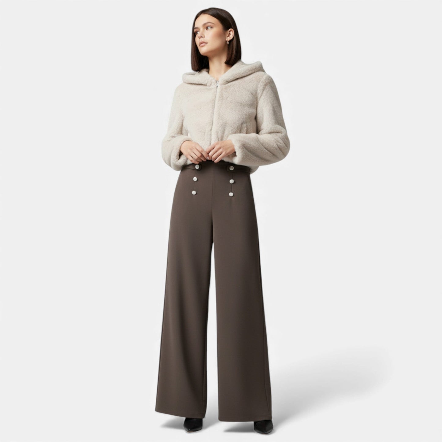 Faustine | Pantalon Large Taille Haute