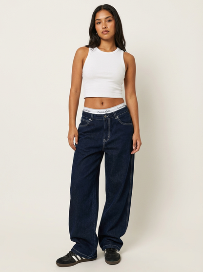 Andréa | Jean Boyfriend à Broderie