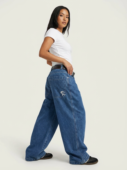 Andréa | Jean Boyfriend à Broderie