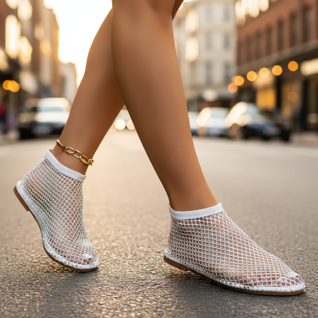 Solène | Ballerines Strass à Bride