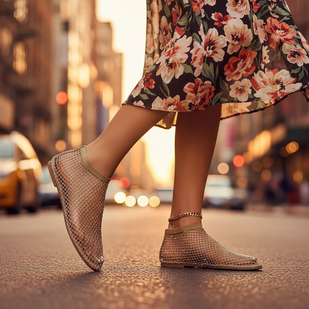 Solène | Ballerines Strass à Bride