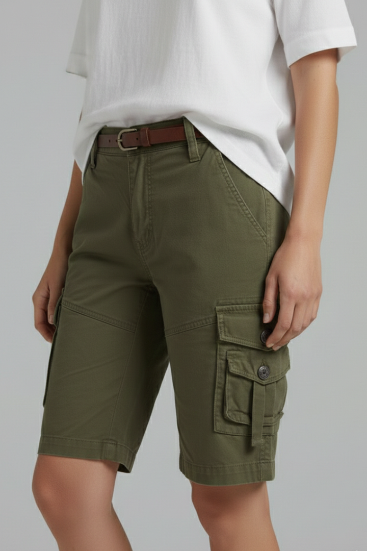 Juliette | Short Cargo Taille Haute pour Été