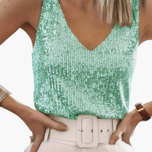 Lauriane | Débardeur à Sequins Col V