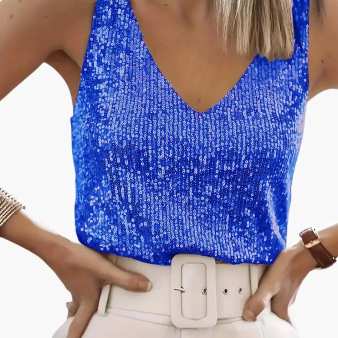Lauriane | Débardeur à Sequins Col V