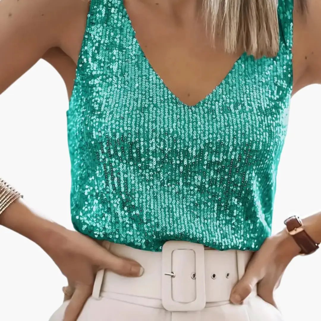 Lauriane | Débardeur à Sequins Col V